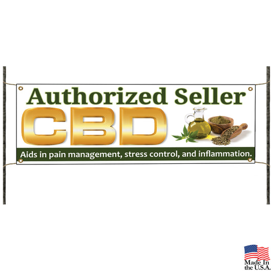 CBD Authorized Seller Vinyl Printed Banner Sign