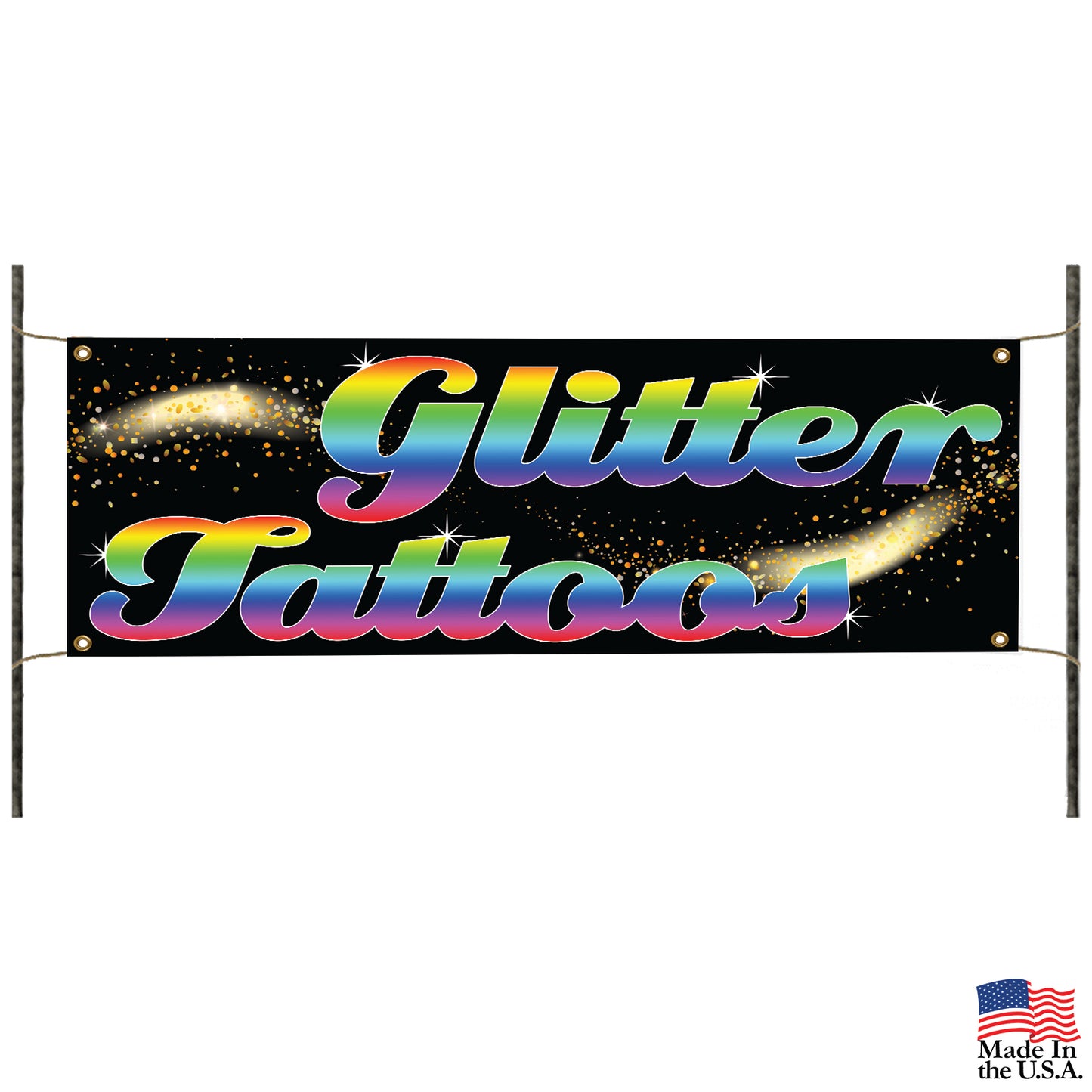 Glitter Tattoos Vinyl Printed Banner Sign