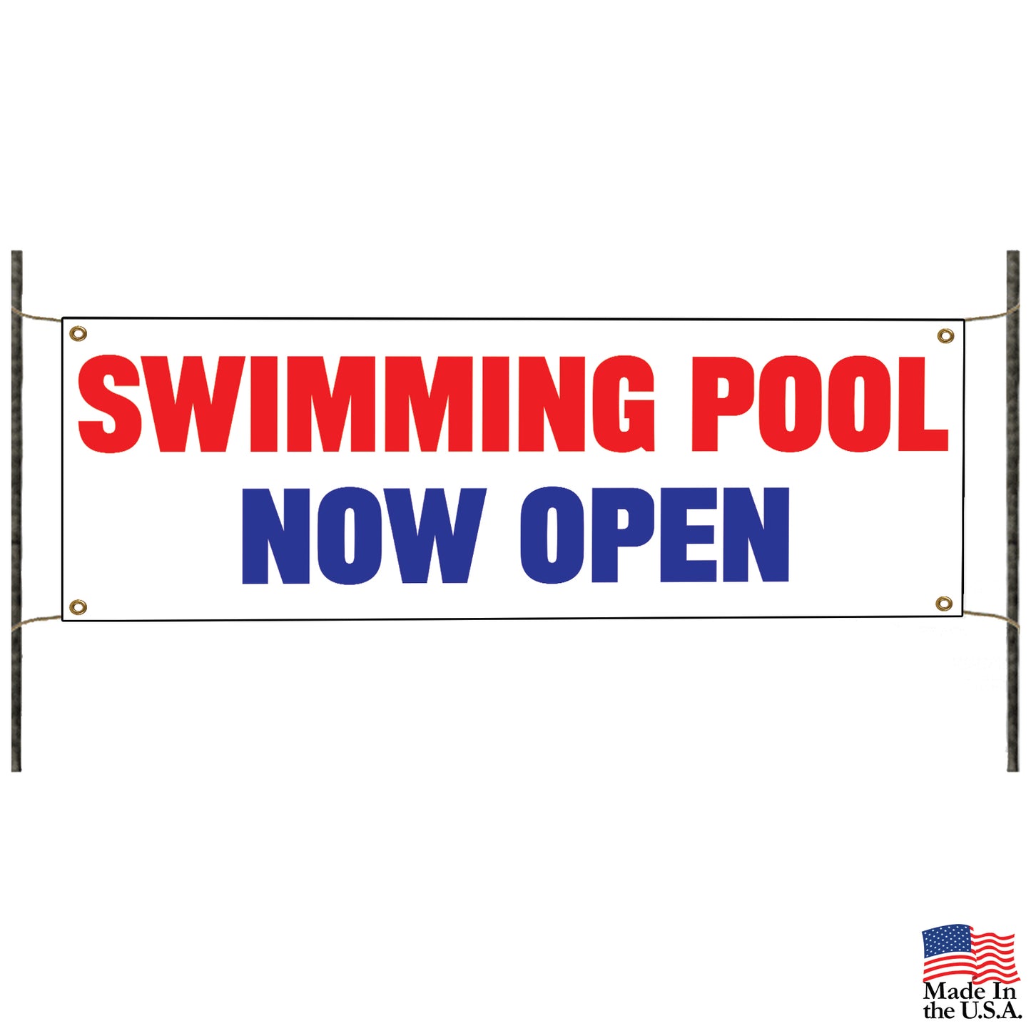 Swimming pool now open vinyl printed banner sign