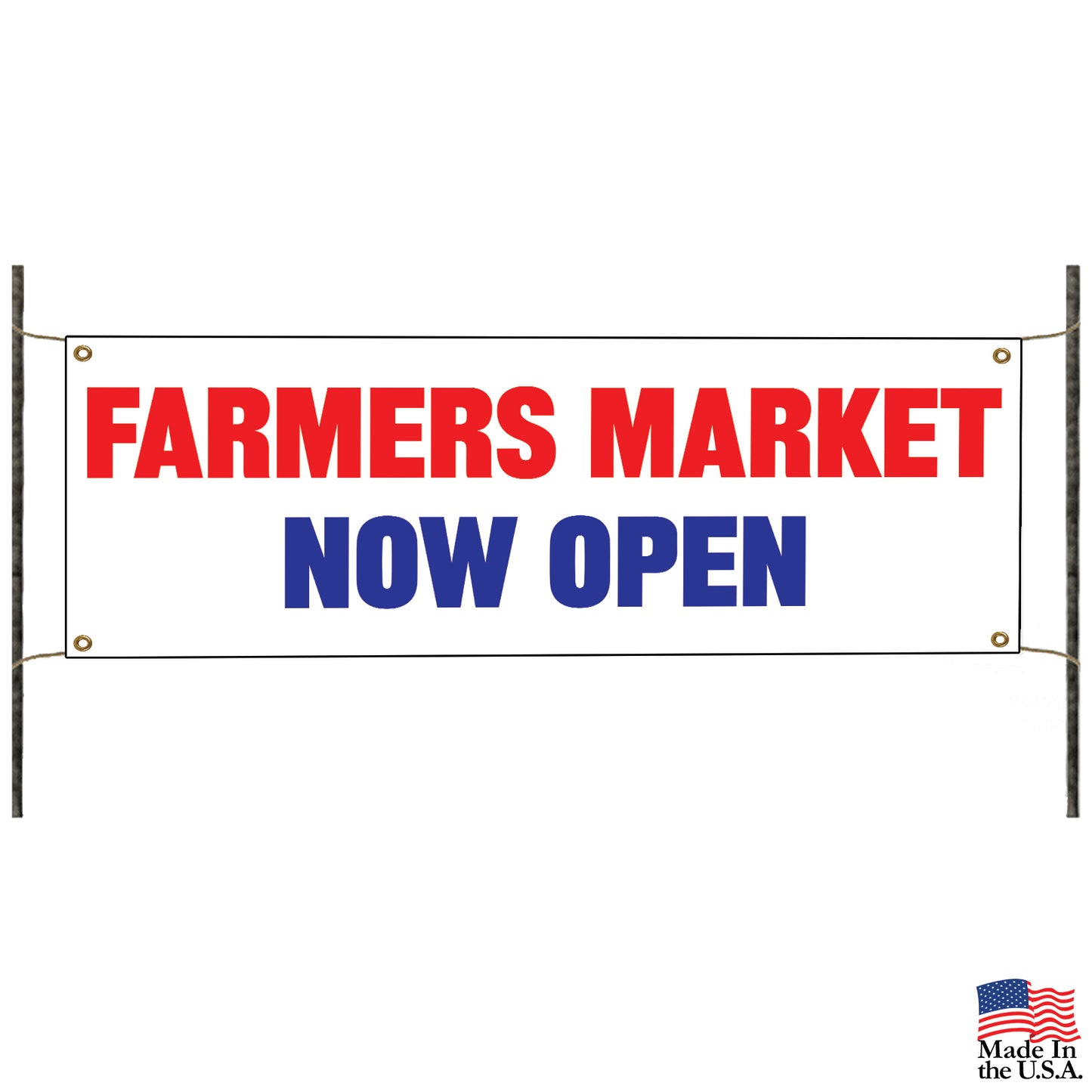 Farmers market now open vinyl printed banner sign
