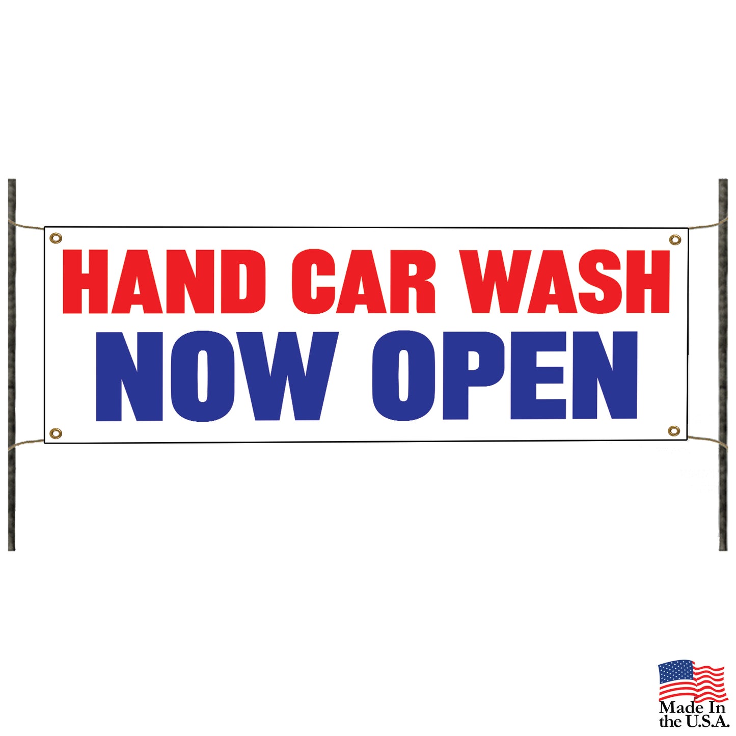 Hand car wash now open vinyl printed banner sign