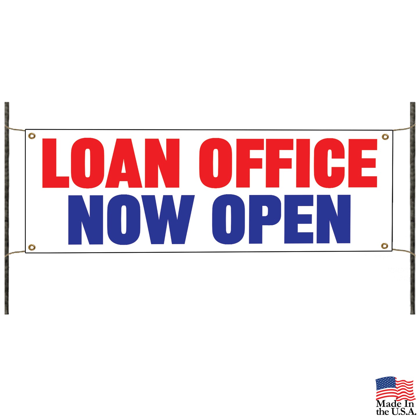 Loan office now open vinyl printed banner sign