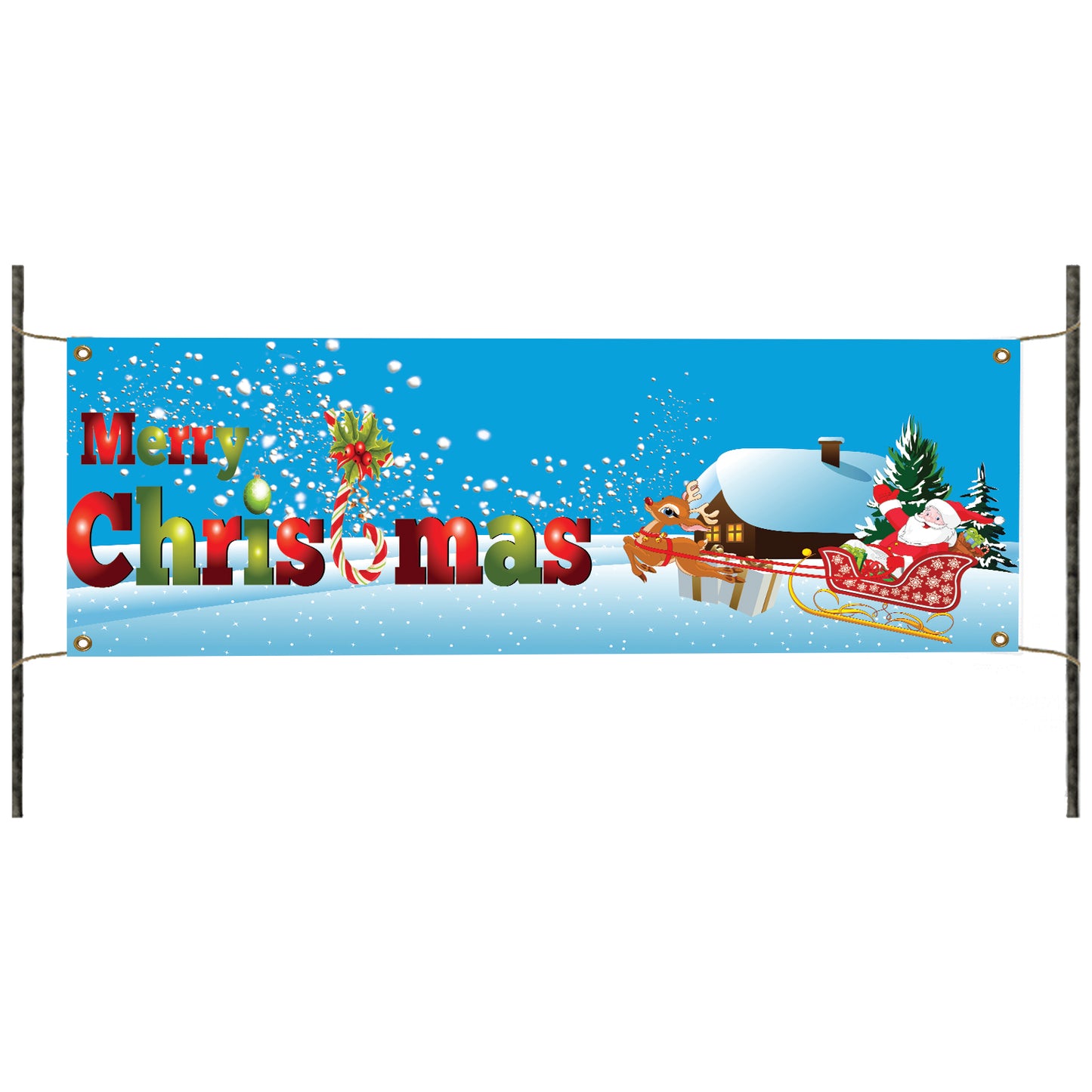 Merry Christmas vinyl printed banner sign