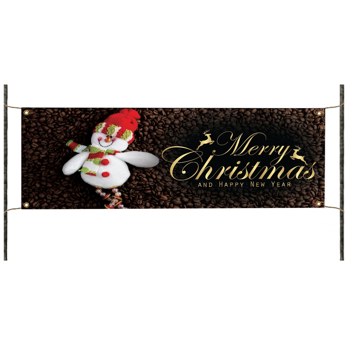 Merry Christmas and Happy new year vinyl printed banner sign