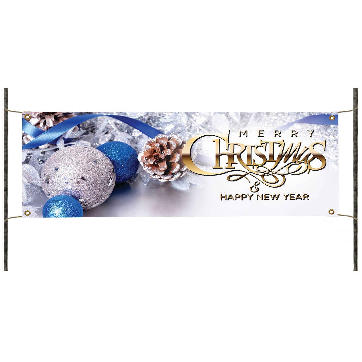 Merry Christmas & Happy new year vinyl printed banner sign