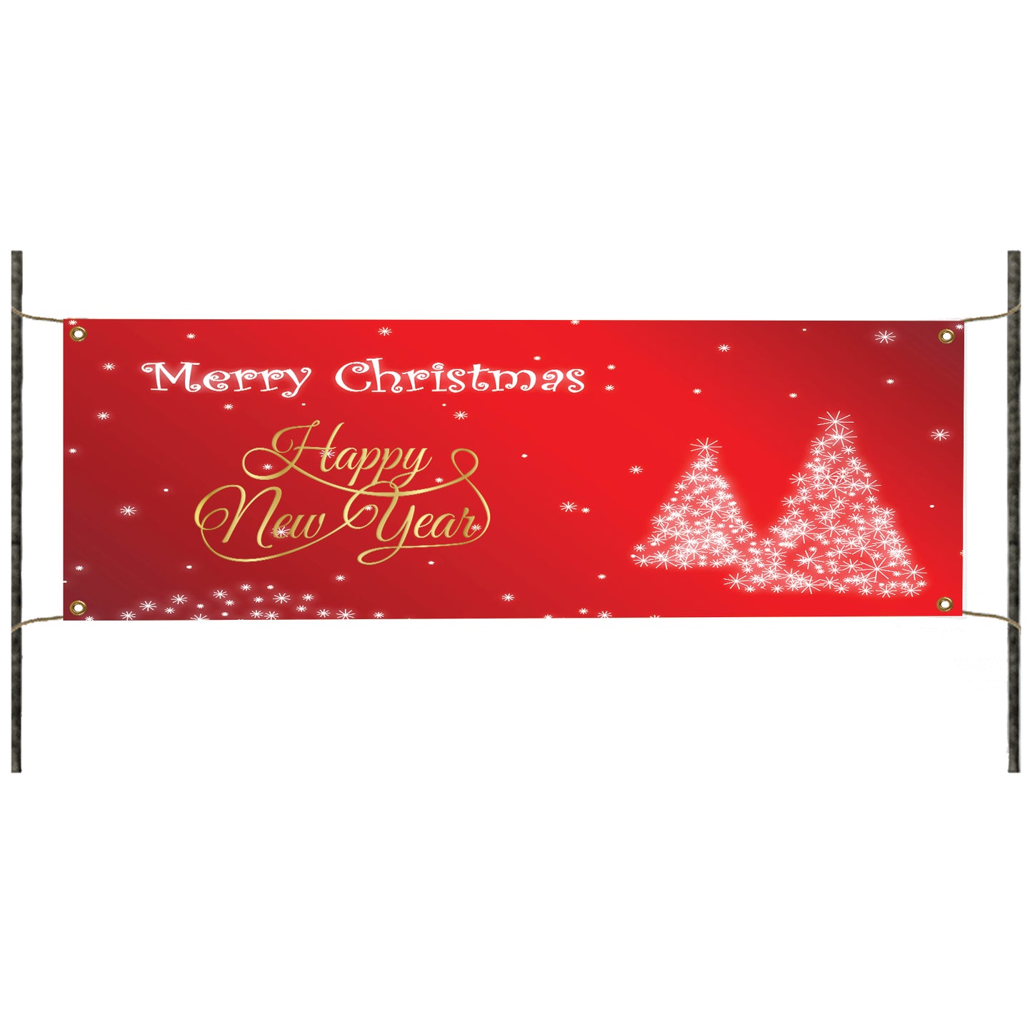 Merry Christmas & Happy new year vinyl printed banner sign