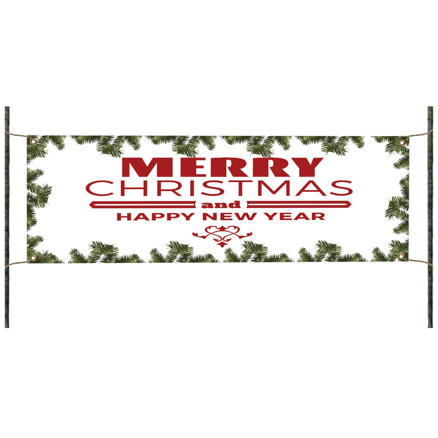 Merry Christmas and Happy new year vinyl printed banner sign