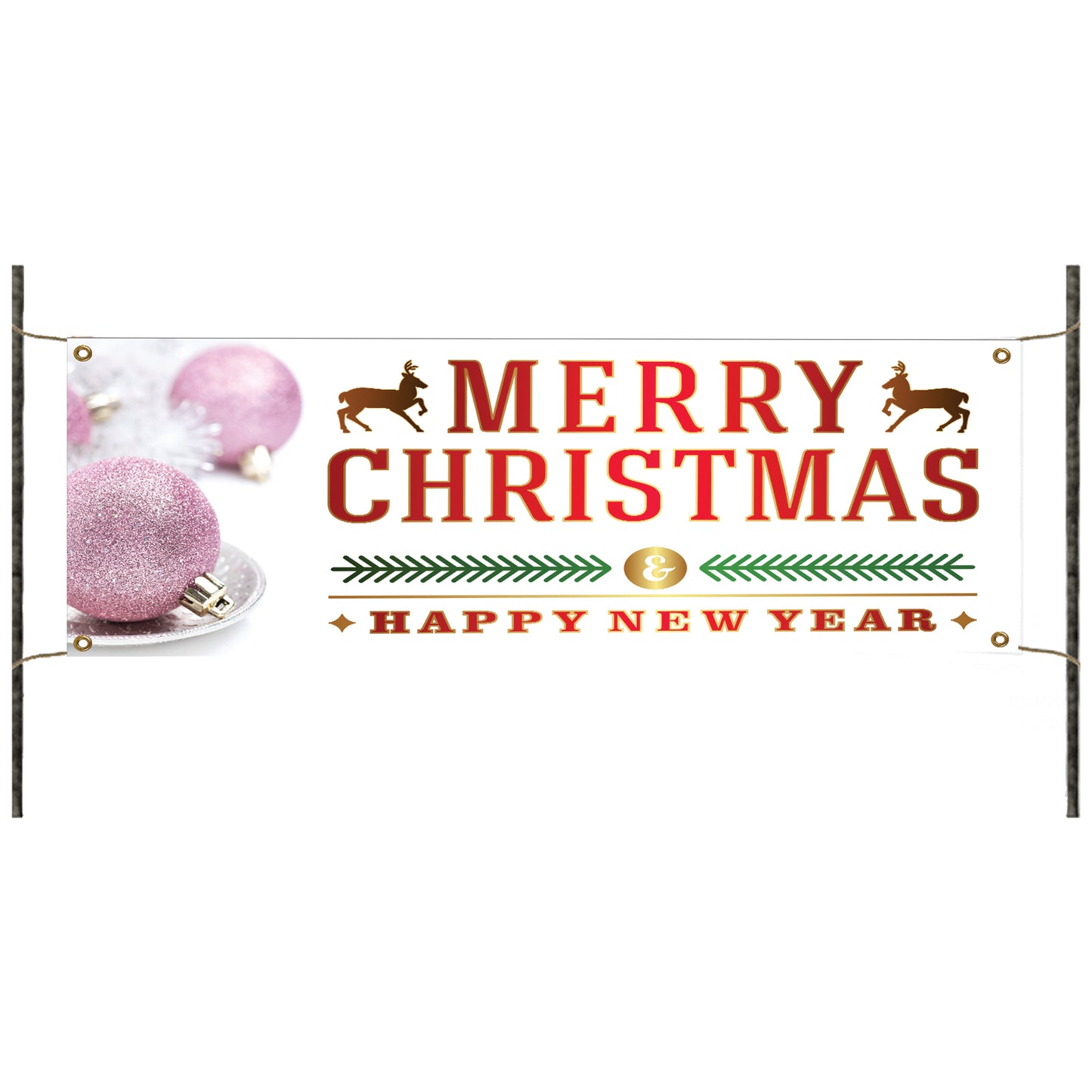 Merry Christmas & Happy new year vinyl printed banner sign