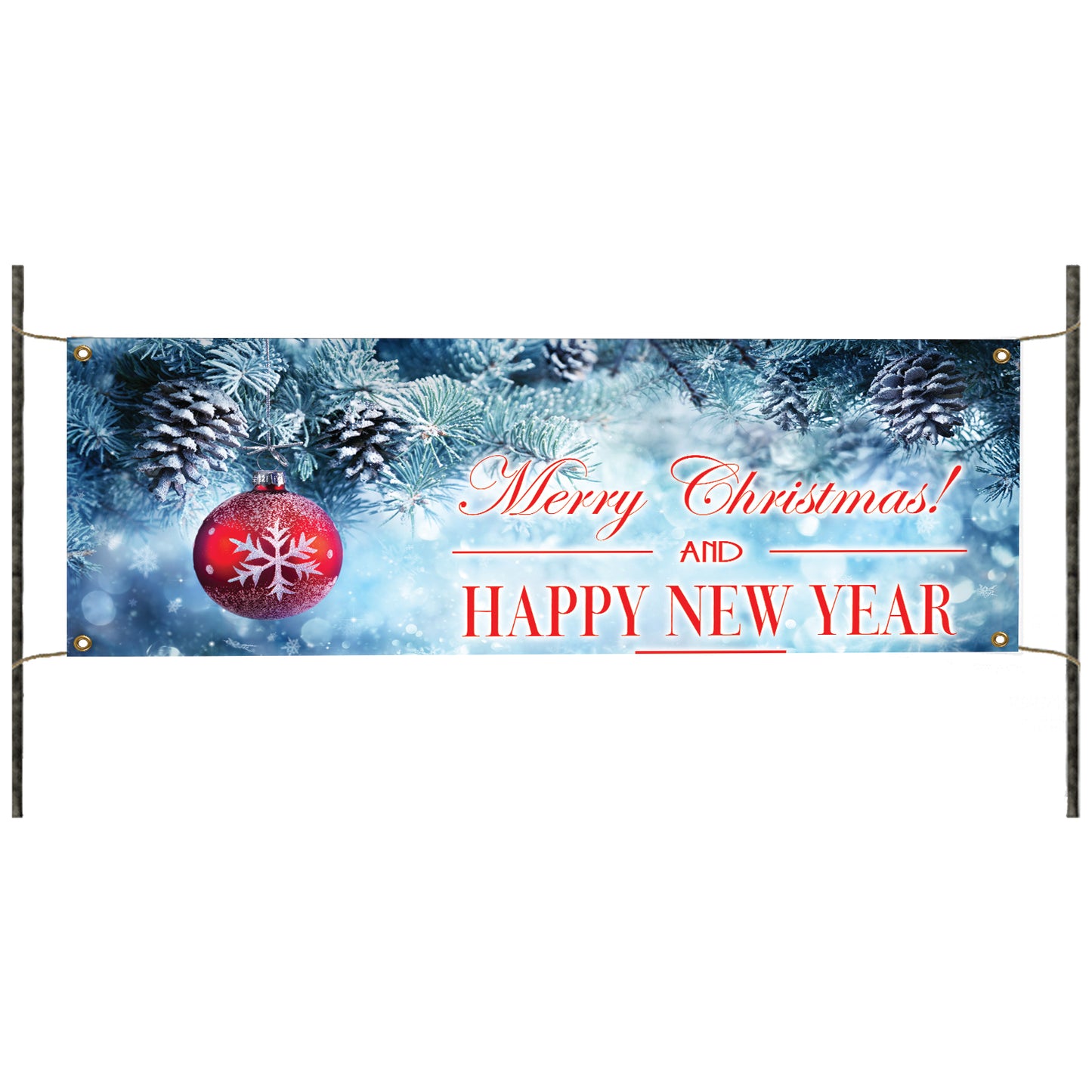Merry Christmas & Happy new year vinyl printed banner sign