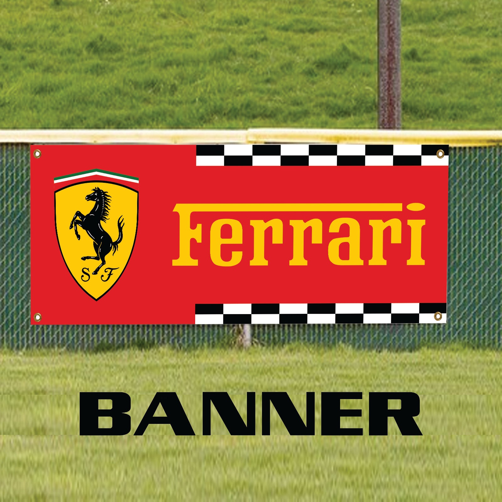 Ferrari car models vinyl printed banner sign