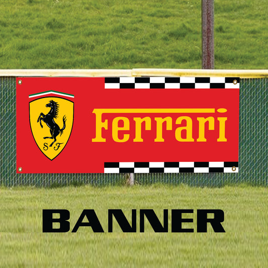 Ferrari car models vinyl printed banner sign
