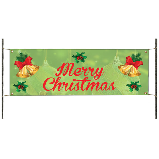 Happy Merry Christmas vinyl printed banner sign