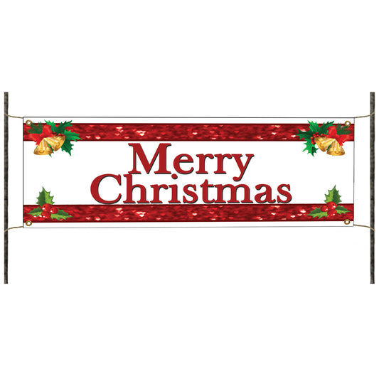 Merry Christmas vinyl printed banner sign