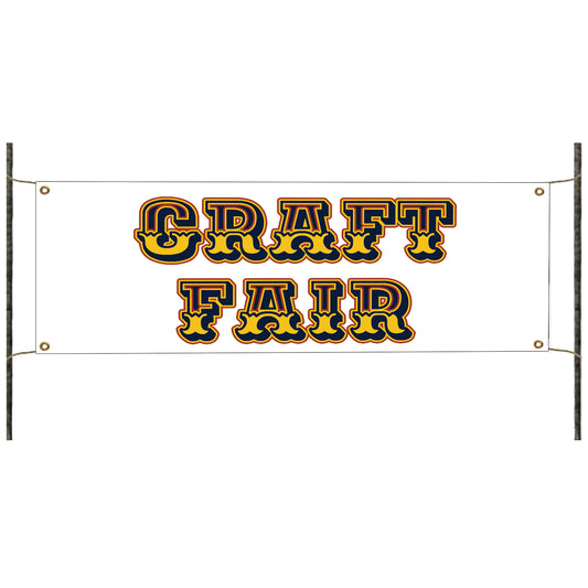 Craft fair vinyl printed banner sign