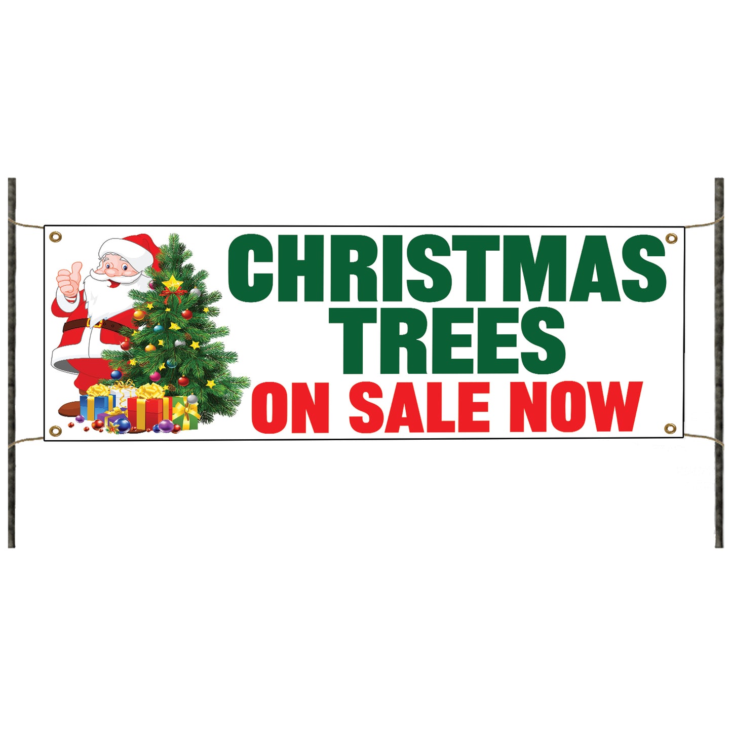 Christmas trees on sale now vinyl printed banner sign