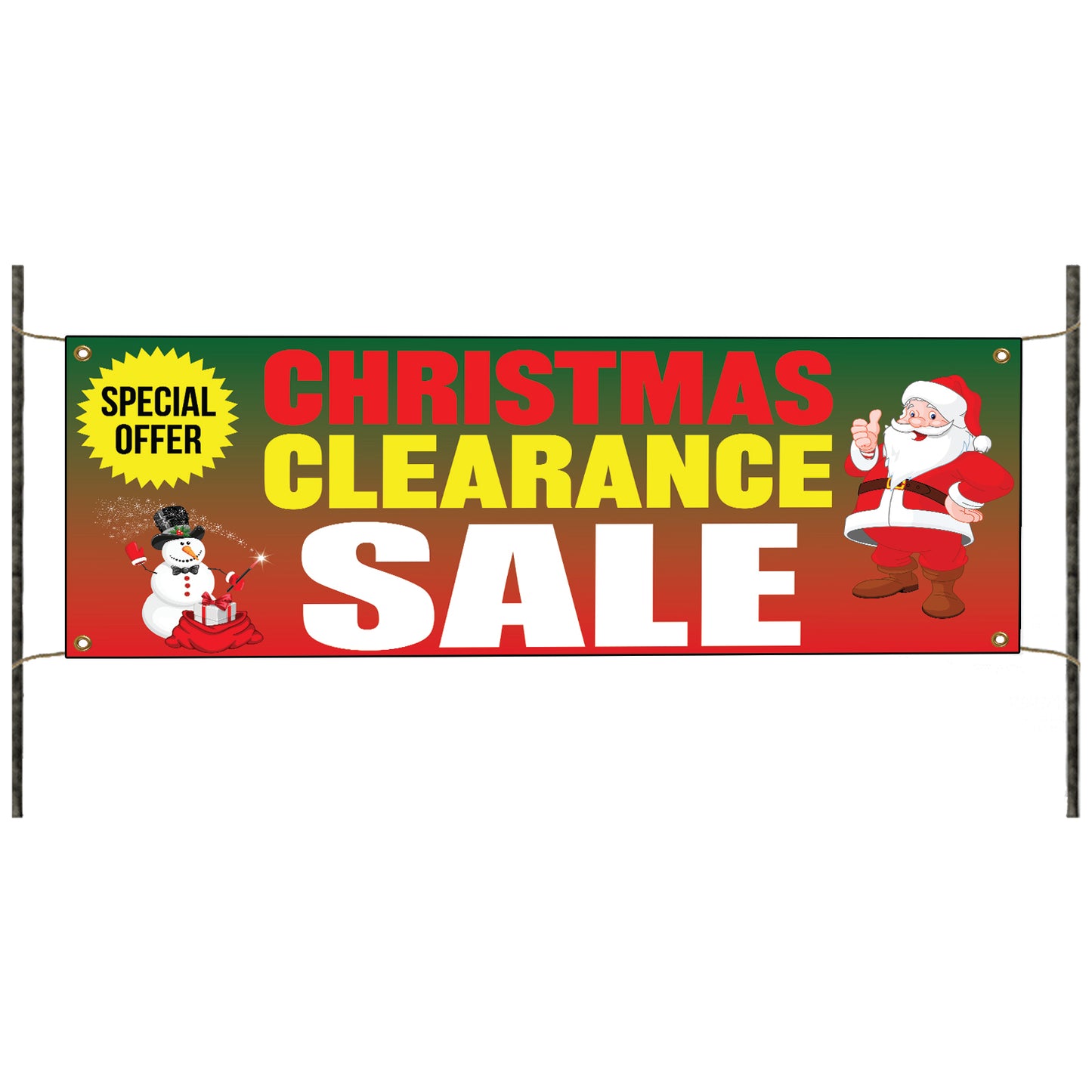 Christmas clearance sale vinyl printed banner sign