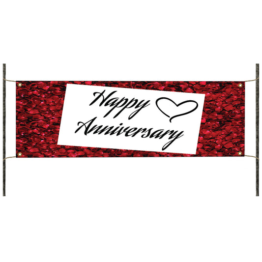 Happy anniversary vinyl printed banner sign