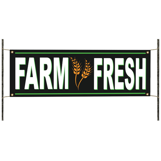 Farm fresh vinyl printed banner sign