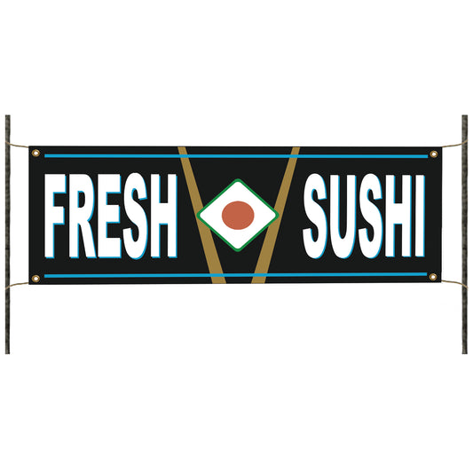Fresh sushi vinyl printed banner sign