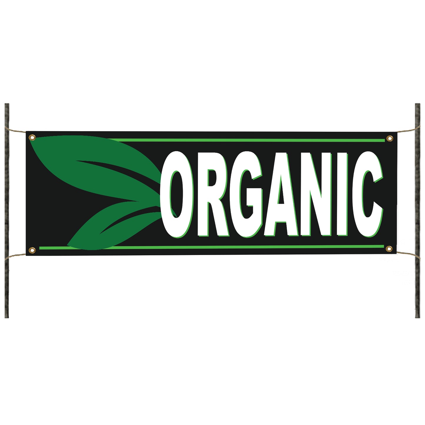 Organic vinyl printed banner sign