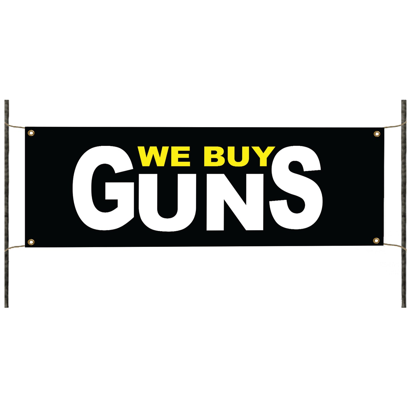 We buy guns vinyl printed banner sign