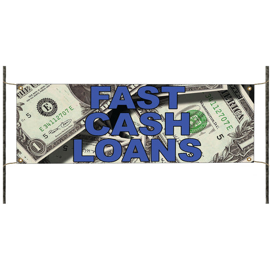 Fast cash loans vinyl printed banner sign