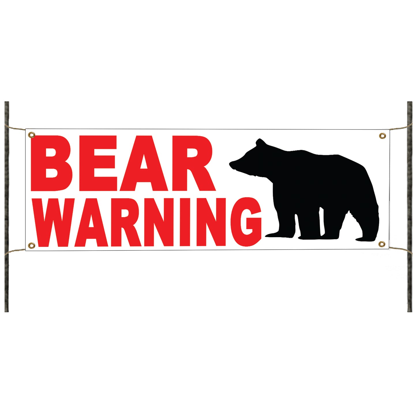 Bear warning vinyl printed banner sign