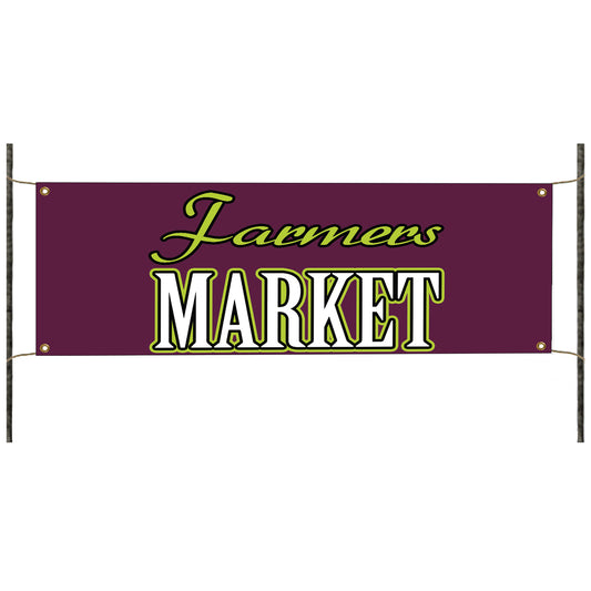Farmers market vinyl printed banner sign