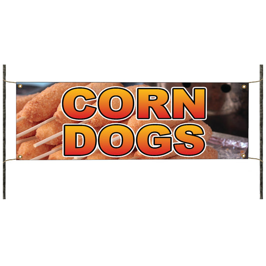 Corn dogs vinyl printed banner sign