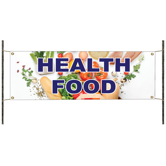 Health food vinyl printed banner sign