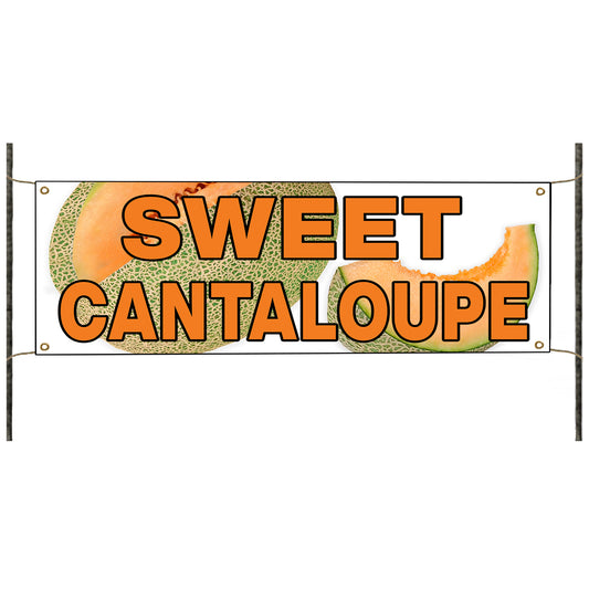 Sweet cantaloupe vinyl printed banner sign