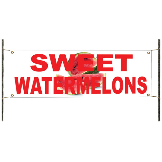 Sweet watermelons vinyl printed banner sign
