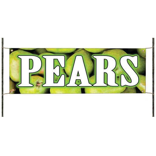 Pears vinyl printed banner sign