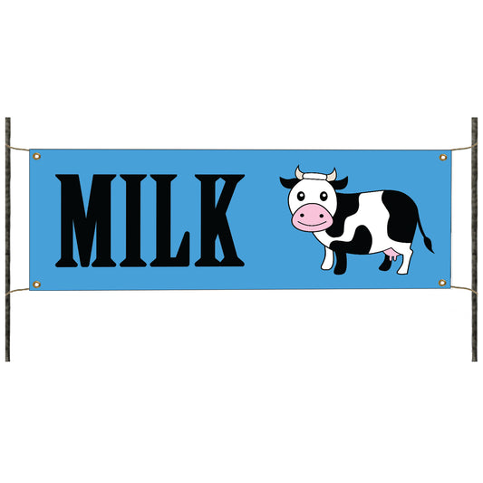 Milk vinyl printed banner sign
