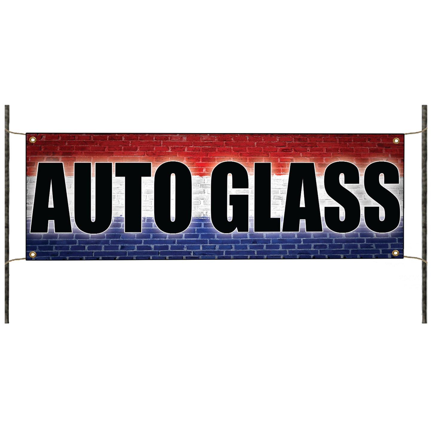 Auto glass vinyl printed banner sign