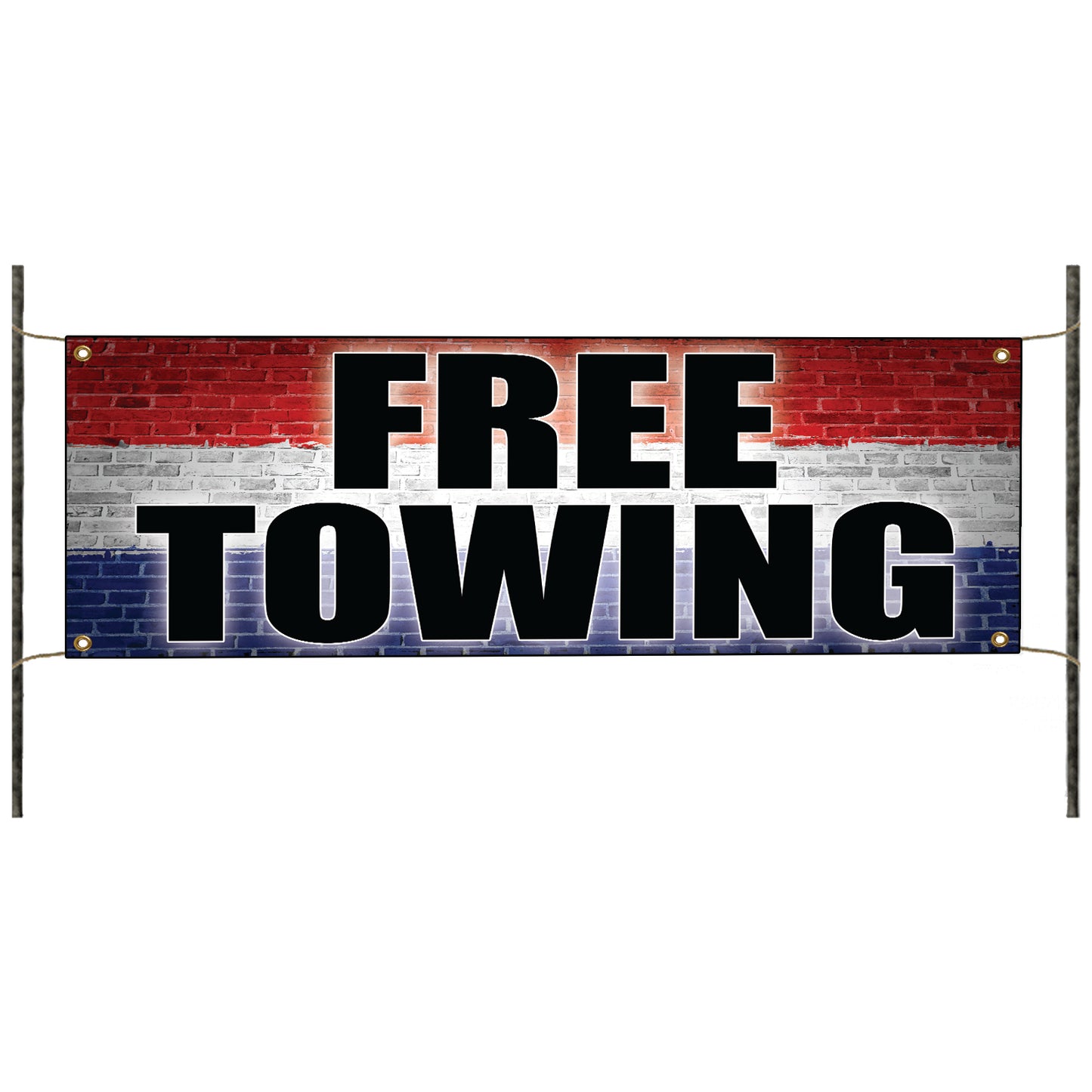 Free towing vinyl printed banner sign