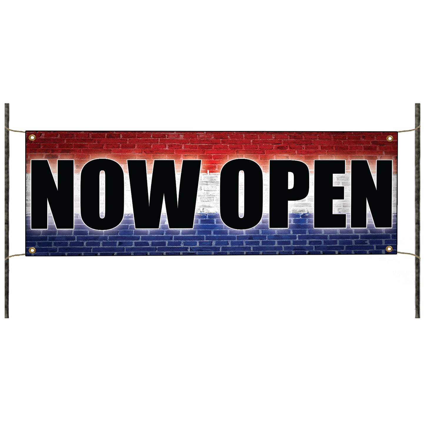 Now open vinyl printed banner sign