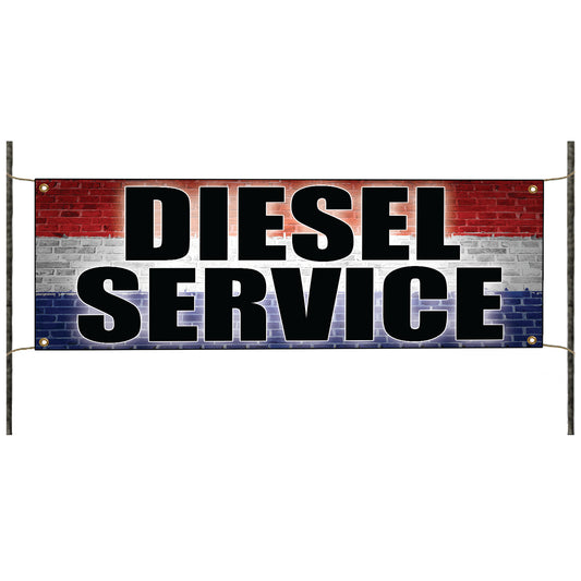 Diesel service vinyl printed banner sign