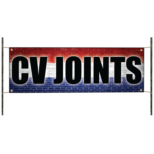 CV joints vinyl printed banner sign