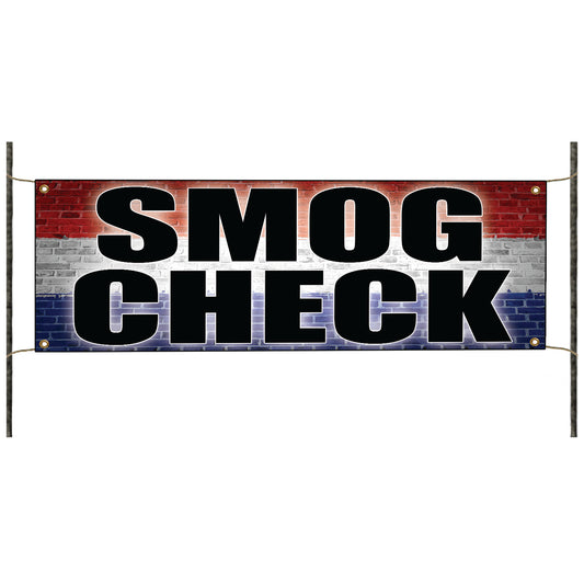 Smog check vinyl printed banner sign