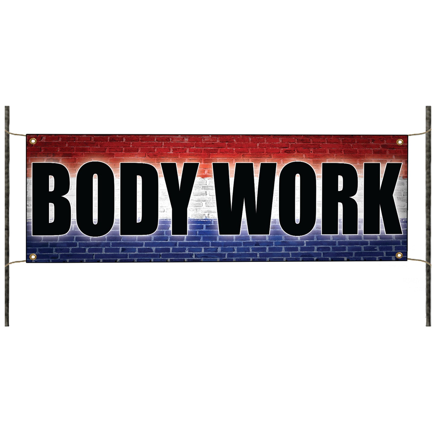 Body work vinyl printed banner sign