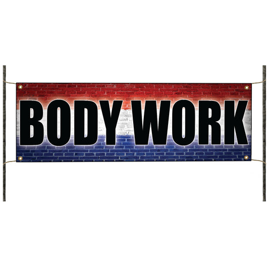 Body work vinyl printed banner sign