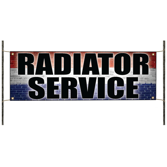 Radiator service vinyl printed banner sign