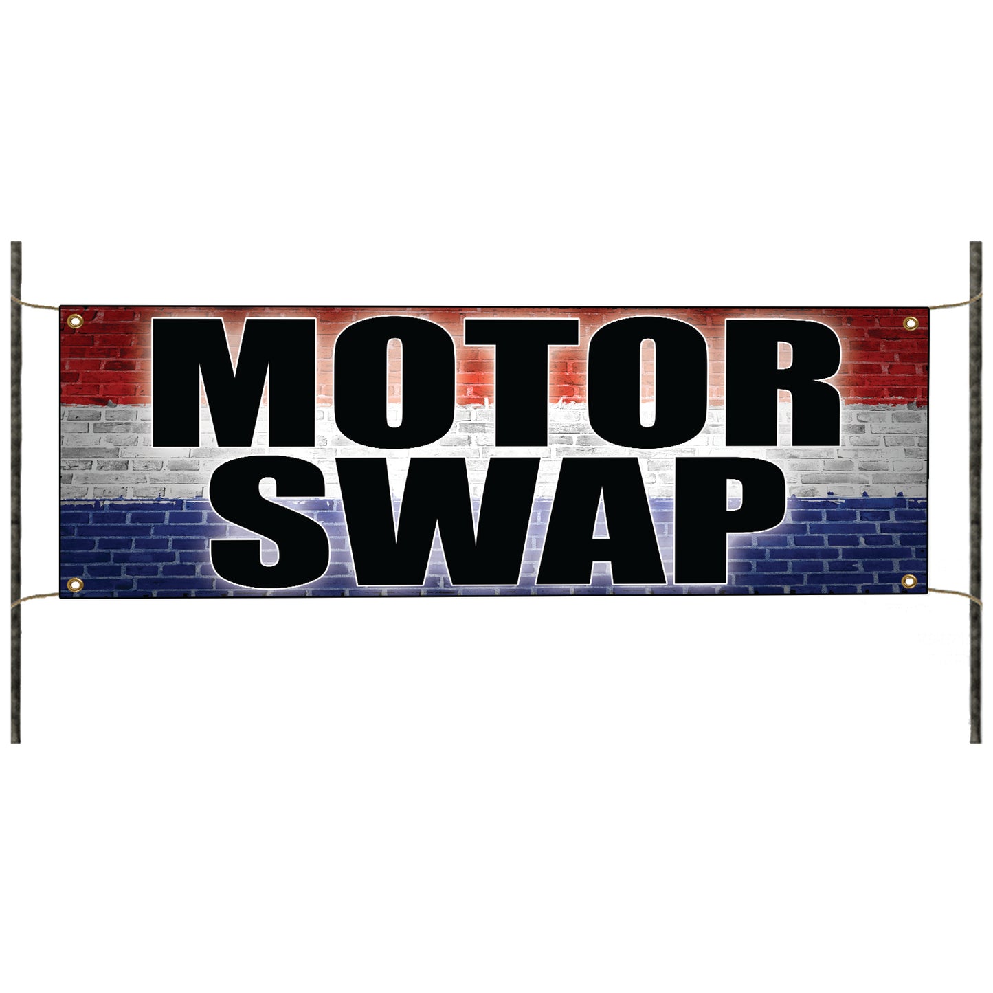 Motor swap vinyl printed banner sign