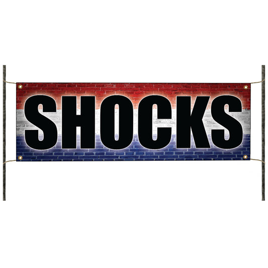 Shocks vinyl printed banner sign