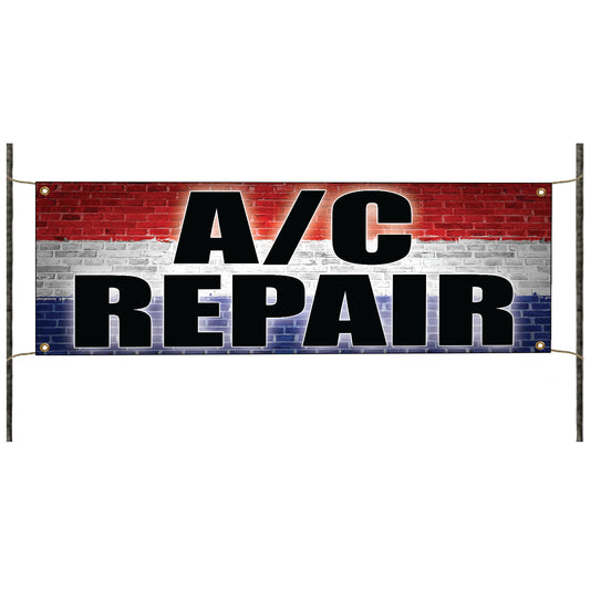 A/C repair vinyl printed banner sign