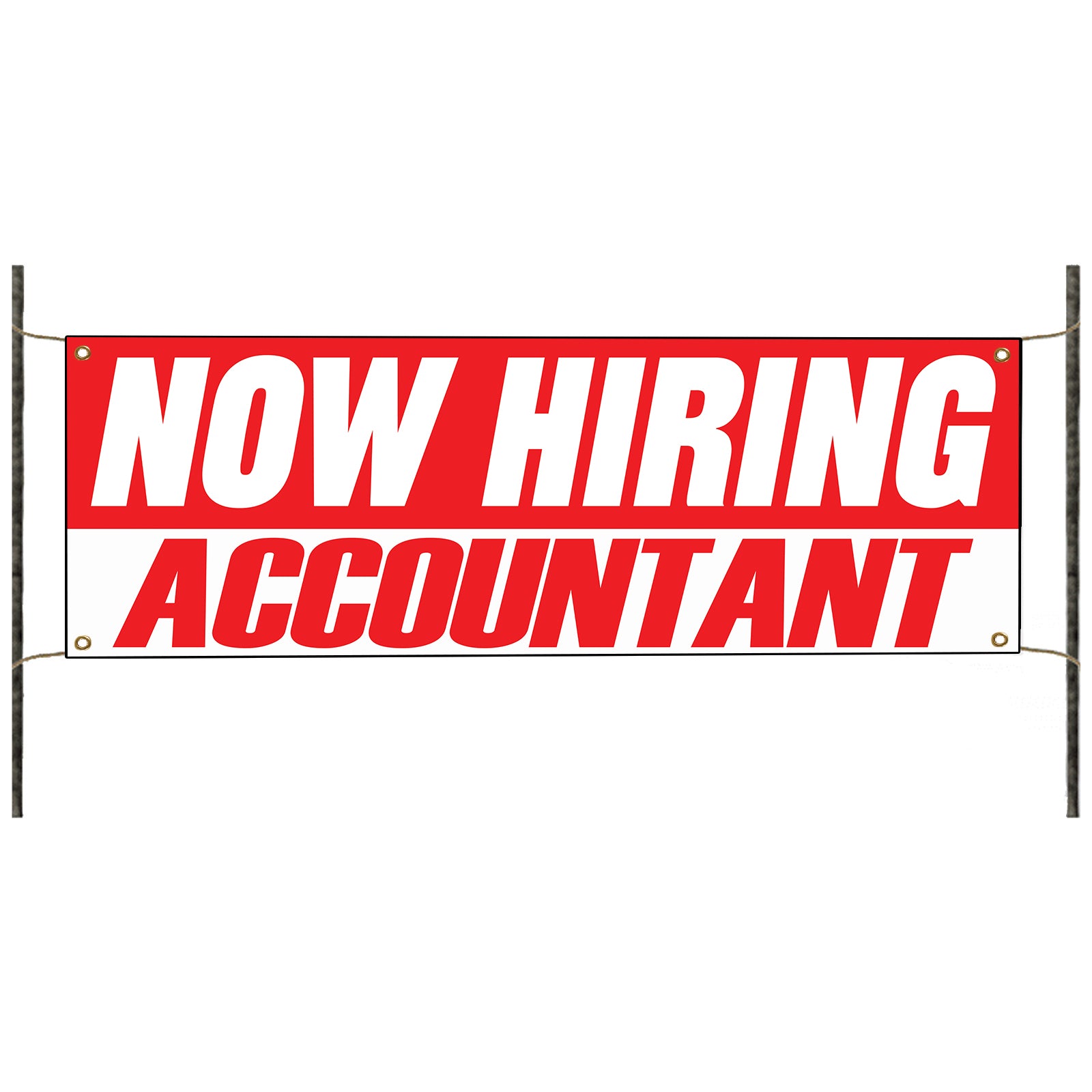 Now hiring accountant vinyl printed banner sign