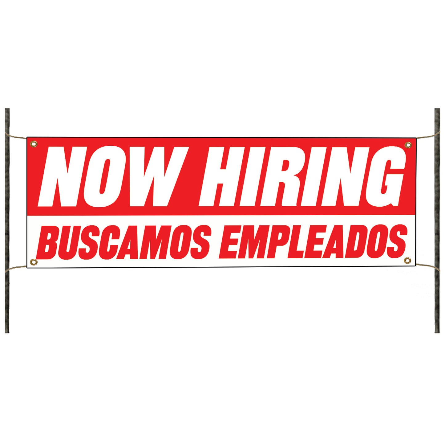 Now hiring buscamos empleados vinyl printed banner sign