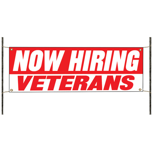 Now hiring kitchen staff vinyl printed banner sign