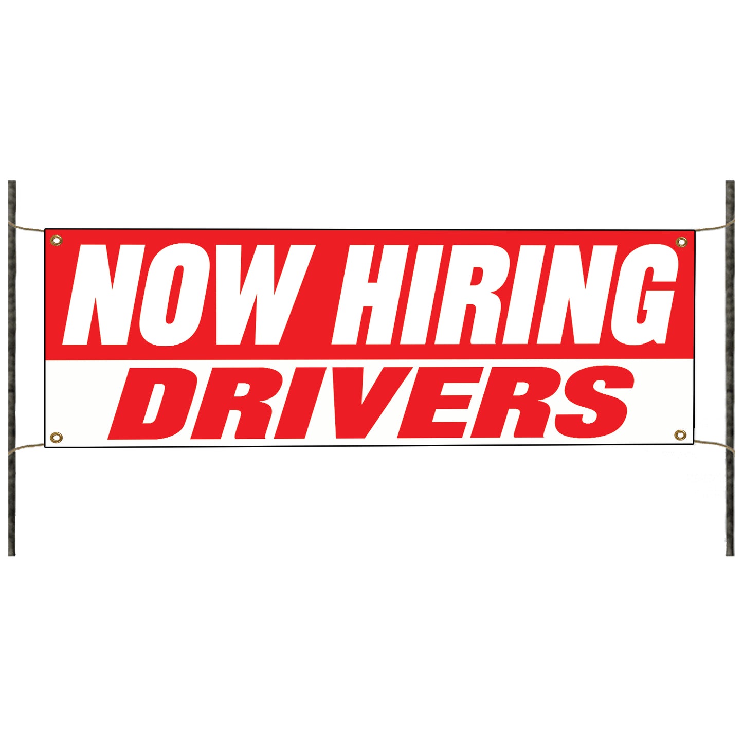 Now hiring drivers vinyl printed banner sign